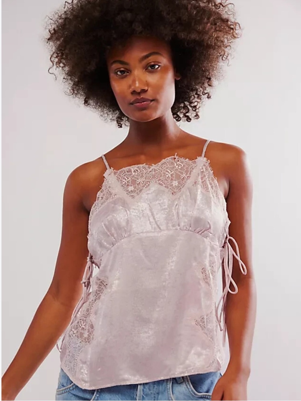Free People Shimmer On Cami in Lilac